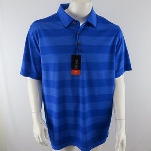 Chase 54 Golf Polo Shirt Mens XL Blue Striped NWT‎